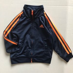 Adidas 2T Toddler Track Jacket 3 Stripes Pockets